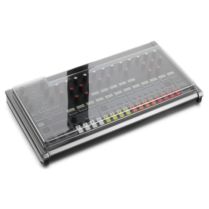 Decksaver Behringer RD-8 groovebox cover protecting the electronic drum machine from dust and impacts.