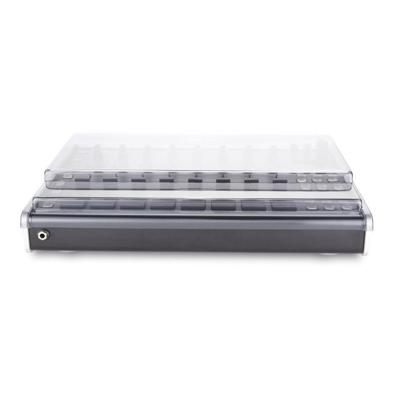 Decksaver cover for ISLA S2400 groovebox, protective black plastic case with precise cutouts, designed for durability and secure fit.