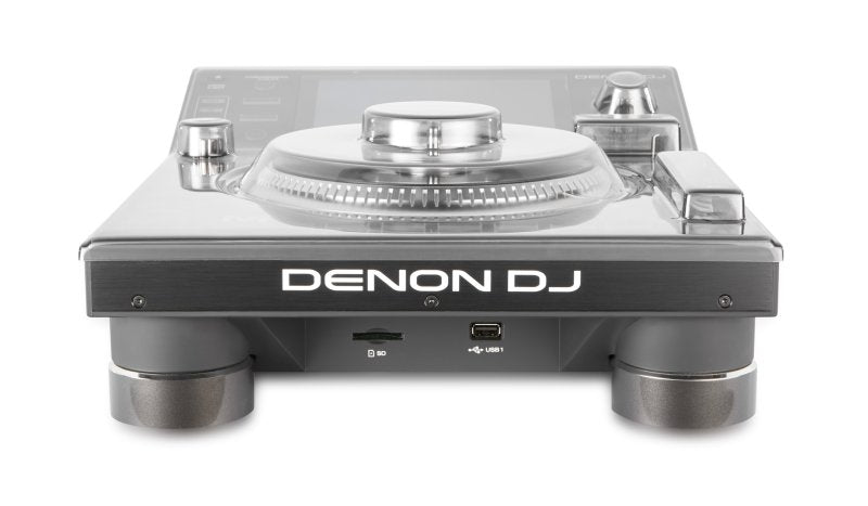 Decksaver Denon SC5000 / SC5000M Prime cover for DJ media players, durable plastic protective CDJ cover with precise fit.