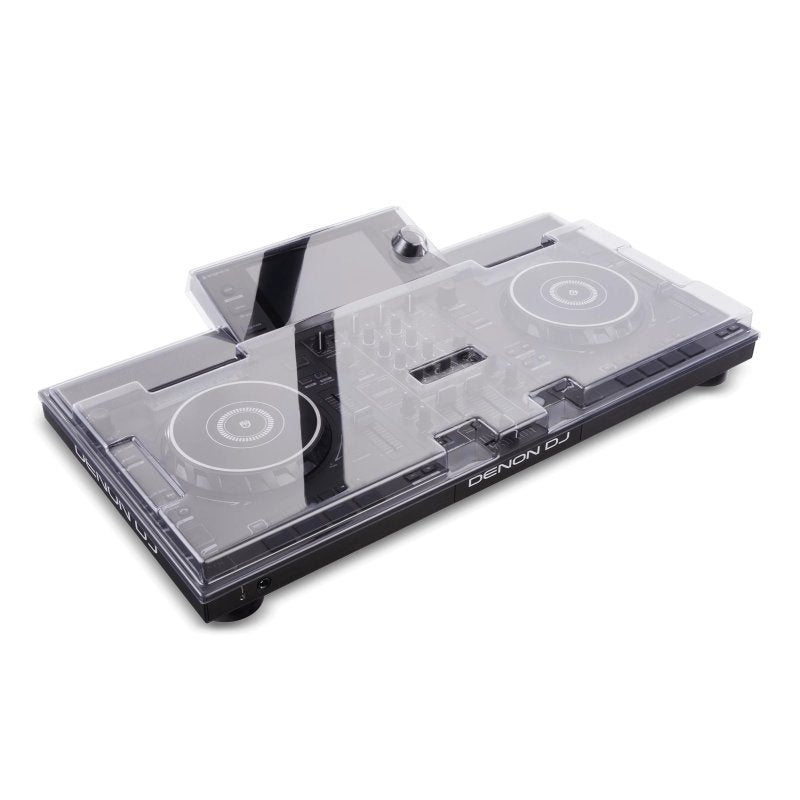 Decksaver DJ controller cover for Denon DJ SC Live 2, durable protective plastic case for safeguarding DJ equipment.