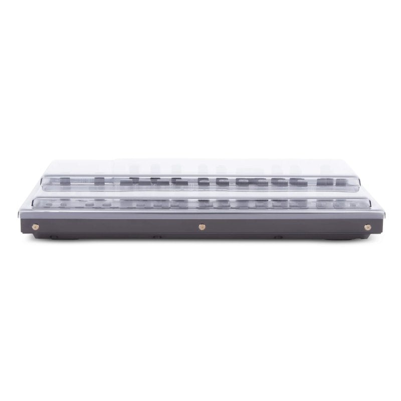 Decksaver cover for Roland SH-4d synthesizer, clear protective plastic case with custom fit for the Roland SH-4d synth.