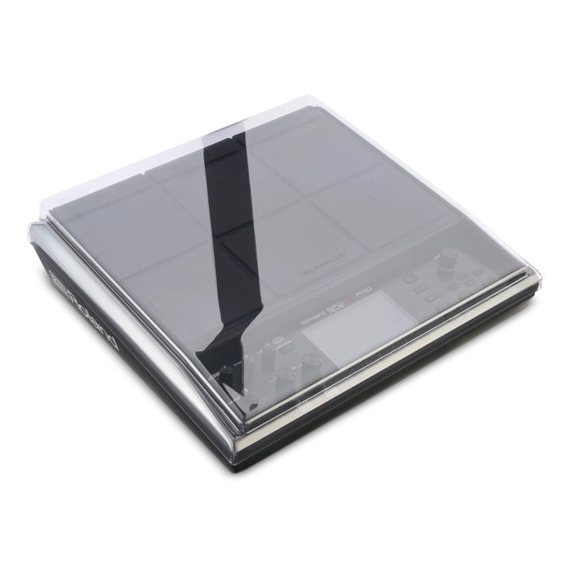 Decksaver cover for Roland SPD-SX Pro drum sample pad, protective transparent plastic case for durable safeguarding.