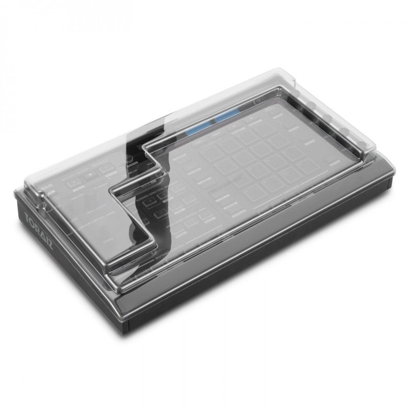 Decksaver Pioneer DJ Toraiz Squid producer controller cover in clear durable plastic, designed to protect electronic music equipment.