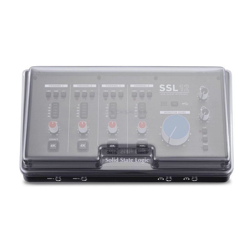 Decksaver SSL 12 producer controller cover for Solid State Logic SSL 12 mixer, made by Decksaver, protects equipment from dust and damage.