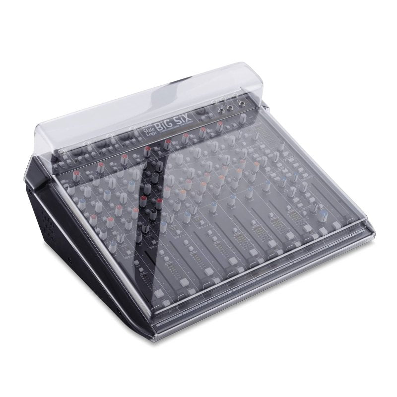 Decksaver cover for Solid State Logic Big Six pro audio mixer, protective transparent plastic cover for equipment safety