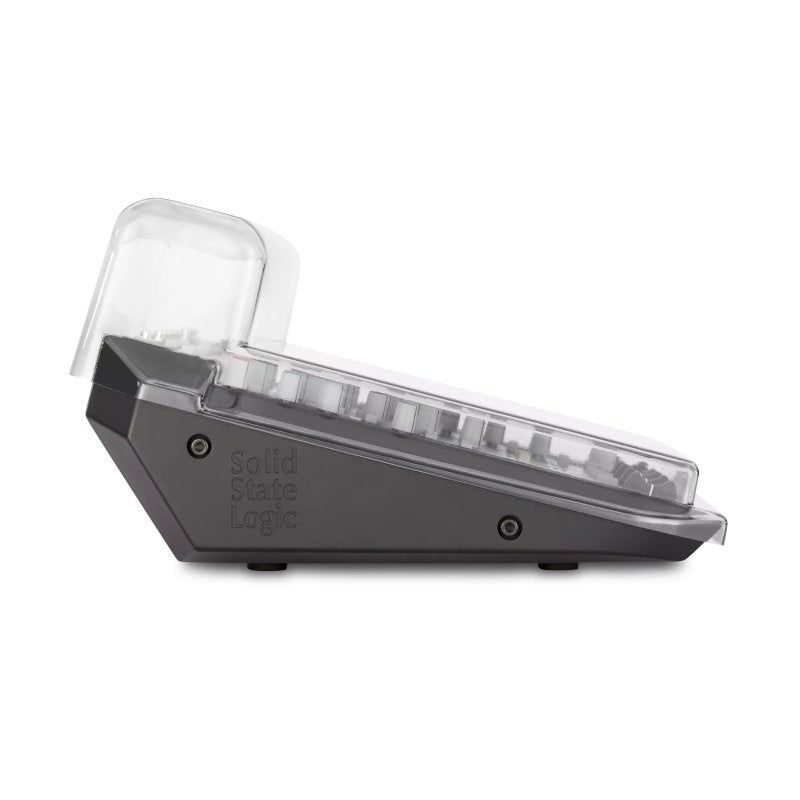 Decksaver cover for Solid State Logic SiX pro audio mixer, durable plastic protective cover for equipment safety.