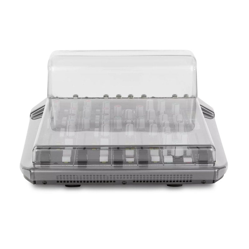 Decksaver cover for Solid State Logic SiX pro audio mixer, clear protective plastic cover for studio equipment.