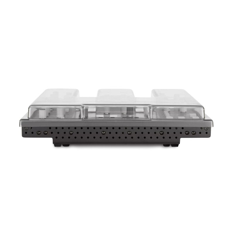 Decksaver cover for Solid State Logic UC1 producer controller, transparent protective plastic case with branding detail.
