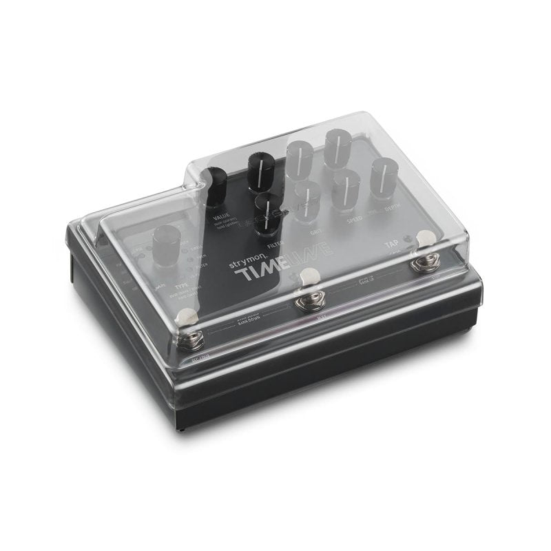 Decksaver effect pedal cover for Strymon 3 Switch, protective plastic case for Strymon effects pedals, durable and custom-fit.