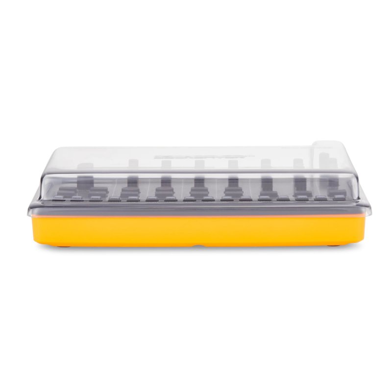 Decksaver cover for Roland AIRA Compact synthesizer, clear protective plastic shell fitting the device securely.