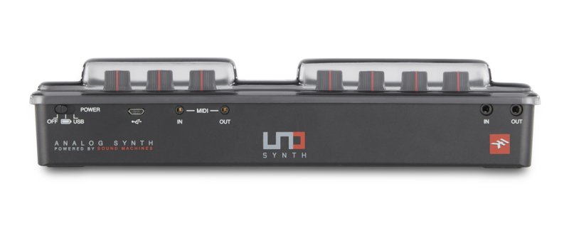 Decksaver IK Multimedia Uno Synth and Drum cover protecting electronic synthesizer and drum equipment from dust and damage.