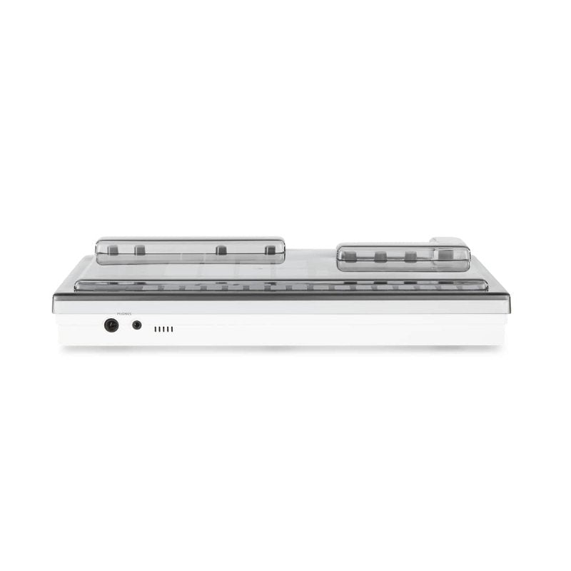 Decksaver cover for Roland Verselab MV-1 producer controller, black protective plastic cover, designed for safe storage and transport.