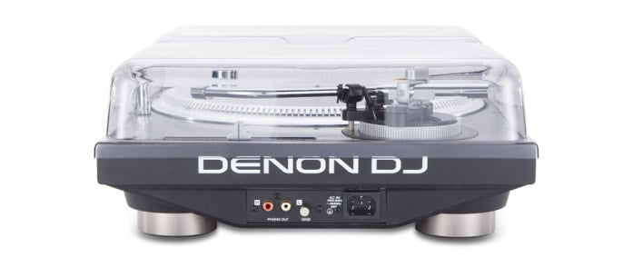 Decksaver VL12 Prime turntable cover in smoked clear plastic, designed to protect the Decksaver VL12 Prime turntable.