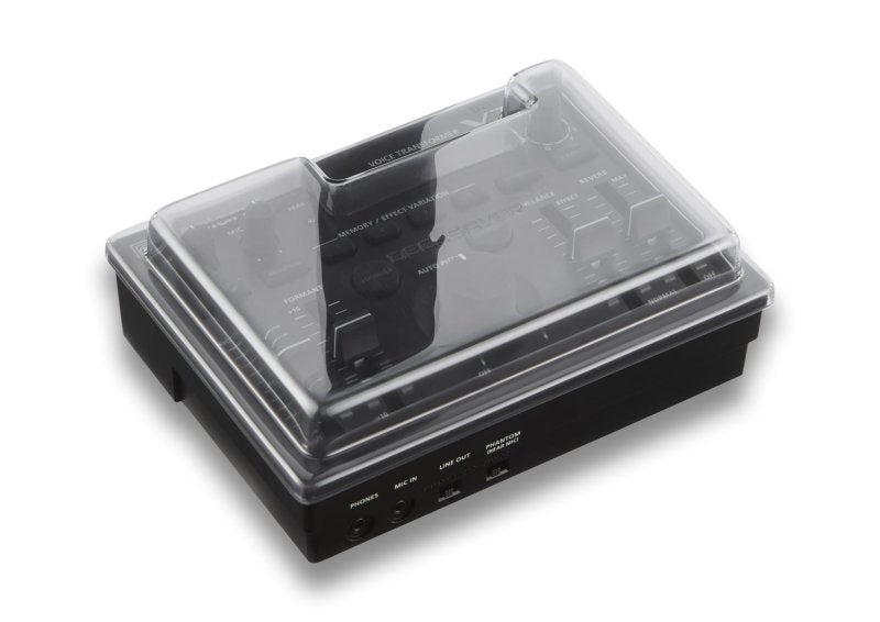Decksaver Roland VT-4 vocal effect unit cover showing a clear protective plastic shell over the compact VT-4 device.