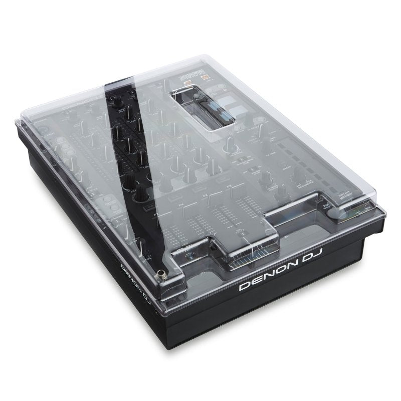 Decksaver cover for Denon X1800 Prime DJ mixer, smoked and clear plastic, designed to protect and fit the mixer snugly.