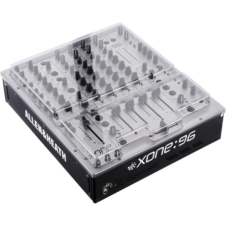 Decksaver Allen & Heath XONE:96 DJ mixer cover protecting the mixer from dust and damage, made of durable plastic.