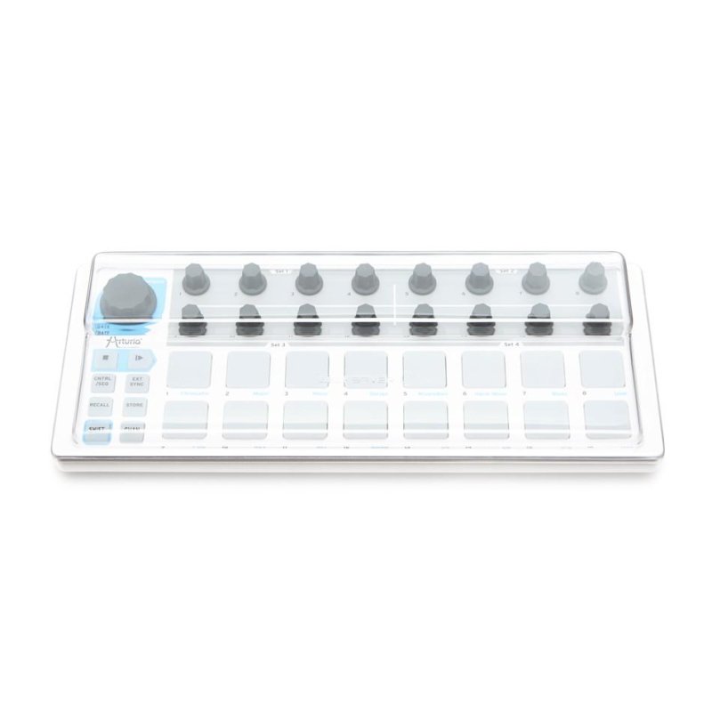 Decksaver LE Arturia Beatstep cover for Beatstep controller, smoked and clear protective groovebox cover by Decksaver.