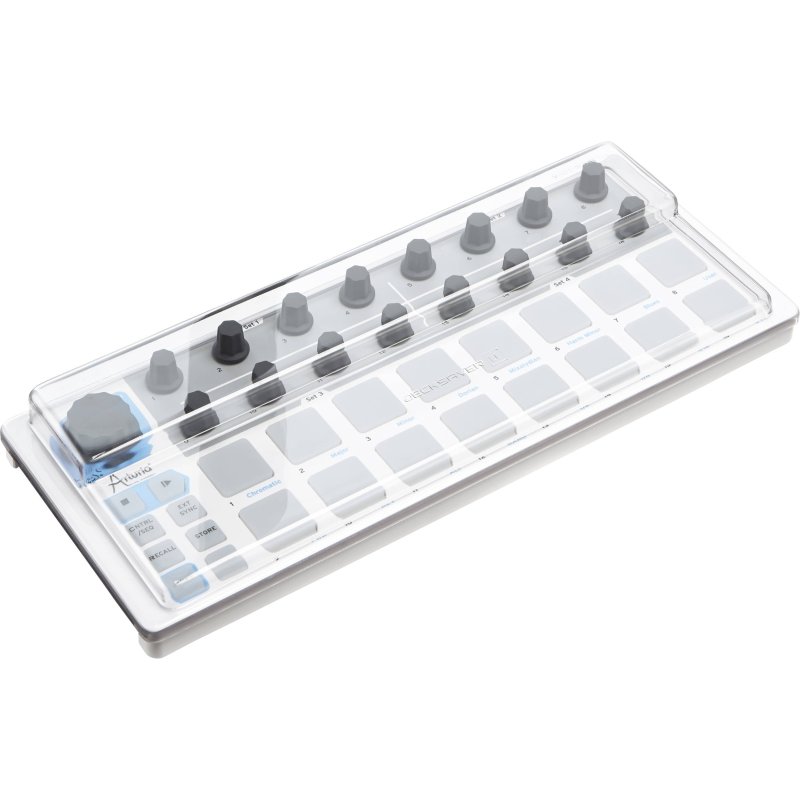 Decksaver LE Arturia Beatstep cover for Beatstep controller, smoked and clear groovebox protection in a sleek plastic design.