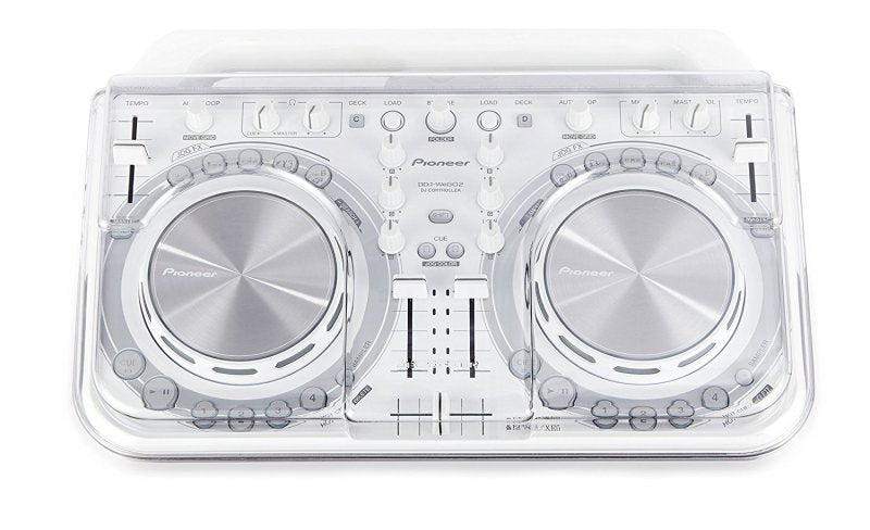 Decksaver Pioneer DDJ-WEGO2 MK1 & MK2 smoked and clear DJ controller cover, designed to protect the compact DJ controller from dust and damage.