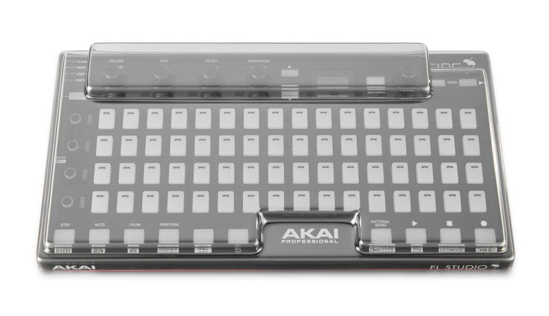 Decksaver Akai Pro Fire producer controller cover in Light Edition, protective transparent plastic case for DJ and production gear