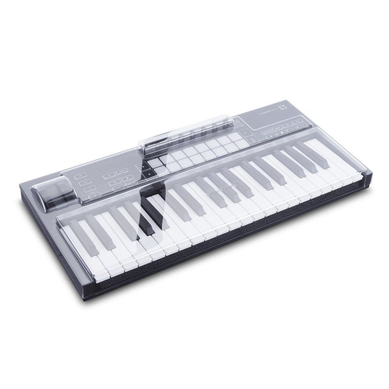 Decksaver keyboard cover for Novation Launchkey 37 MK3 and FLkey 37 Light Edition, protective transparent plastic cover.