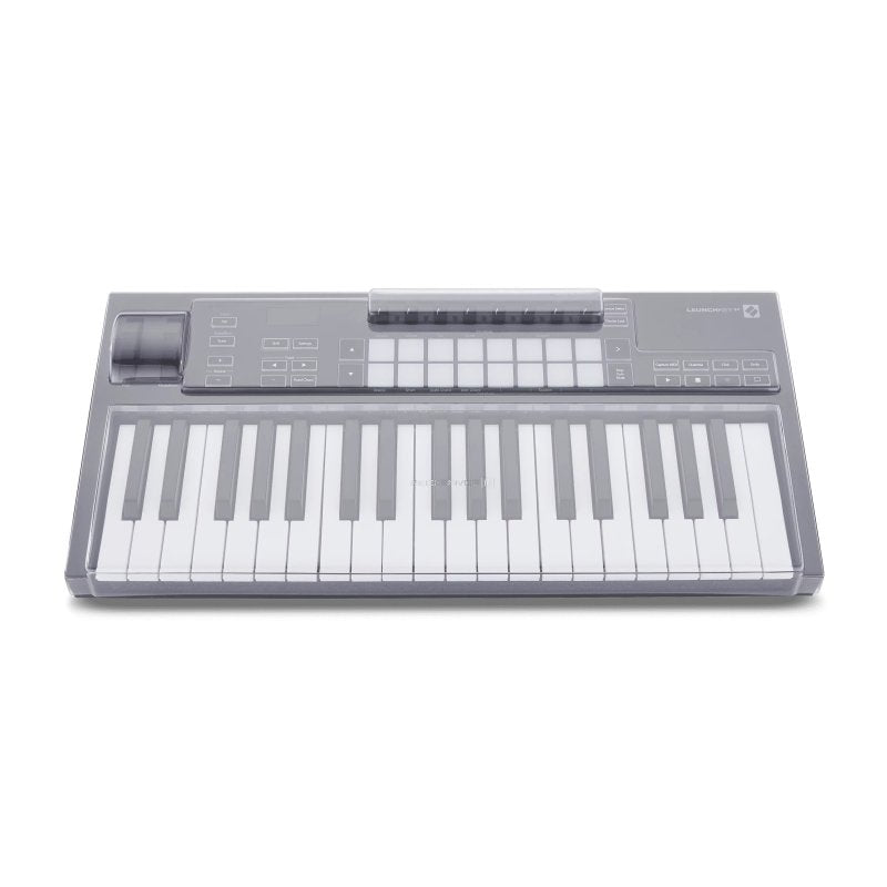 Decksaver keyboard cover for Novation Launchkey 37 MK3 and FLkey 37 Light Edition protecting the electronic keyboard from dust and spills.