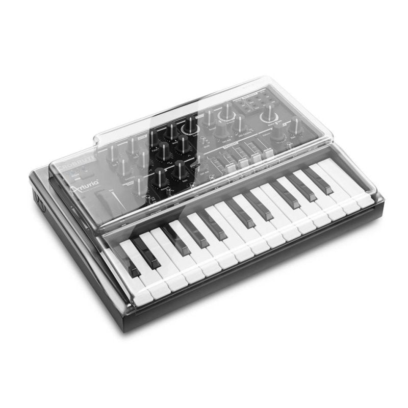 Decksaver Arturia Light Edition MicroBrute synthesizer cover protecting the compact synthesizer from dust and damage.