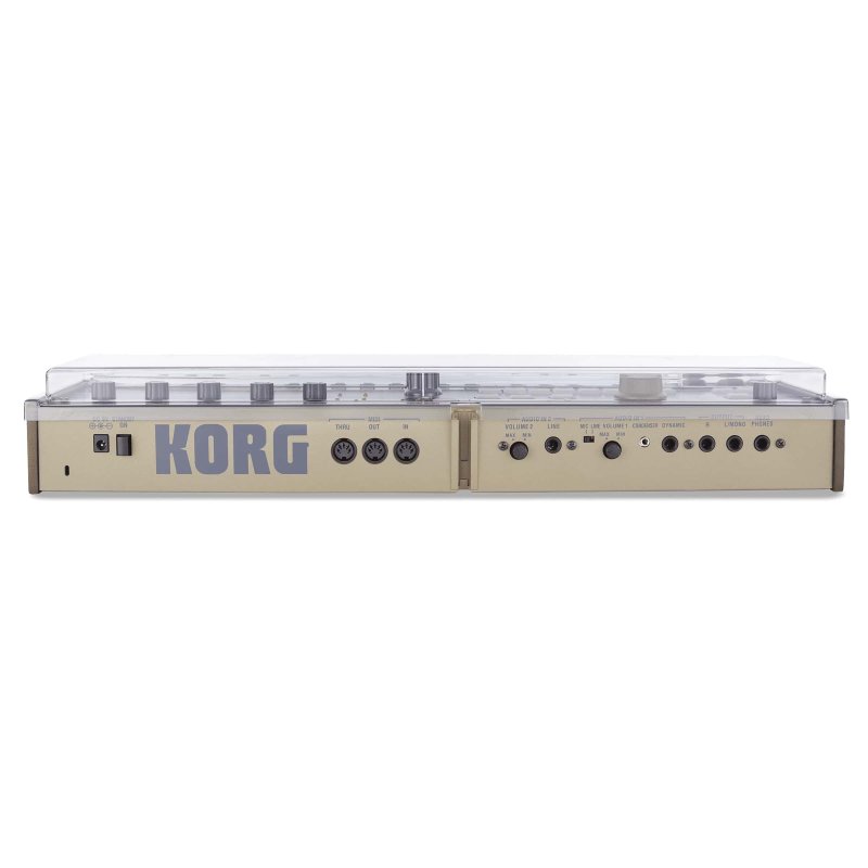 Decksaver light cover for Korg Microkorg and Microkorg S synthesizers, made of durable plastic for protection.