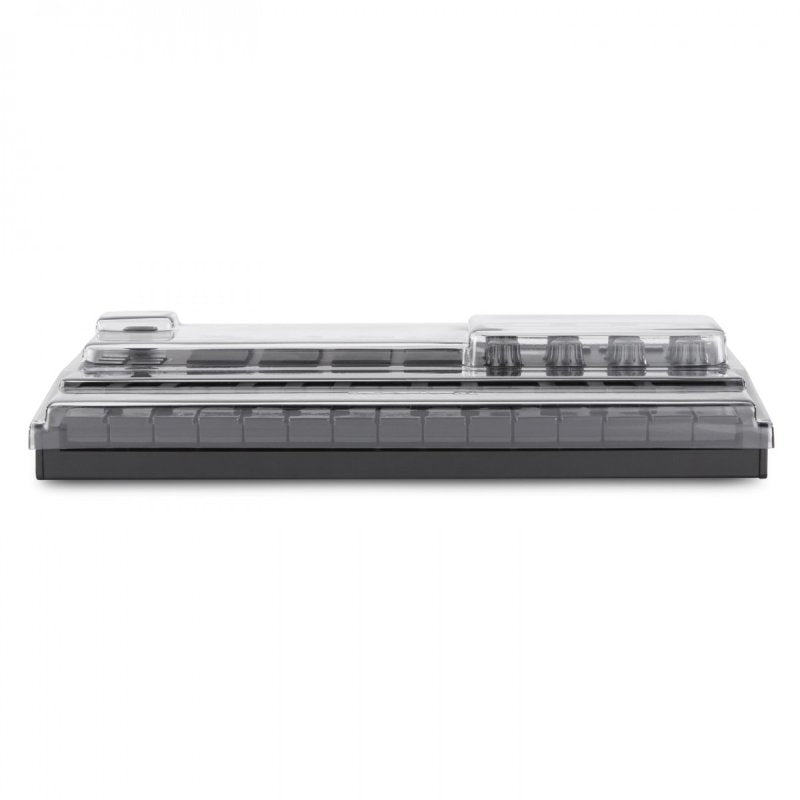 Decksaver Akai Pro MPK Mini MK3 keyboard cover in light edition, transparent protective shell for compact MIDI controller.