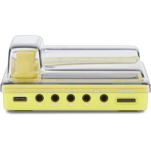 Decksaver 1010 Music Nanobox synthesizer cover in light edition, clear plastic protective cover for music synthesizer equipment.