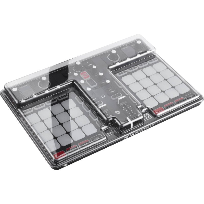 Decksaver smoke and clear cover for Hercules P32DJ DJ controller, providing protection and durability for equipment.