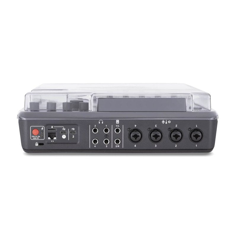 Decksaver Rodecaster Pro 2 cover for producer controller, lightweight edition, transparent protective plastic with precise fit and branding.