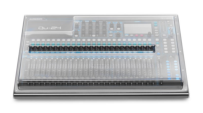 Decksaver Cover for Allen & Heath QU-24 Mixer (Smoked/Clear) 
