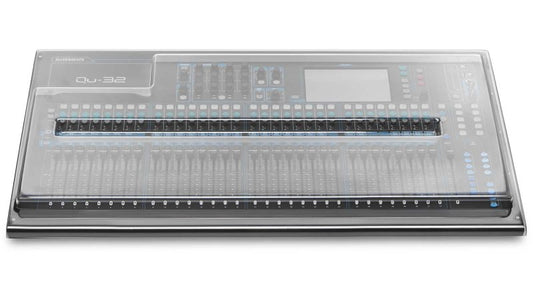 Decksaver Cover for Allen & Heath QU-32 Mixer (Smoked/Clear)