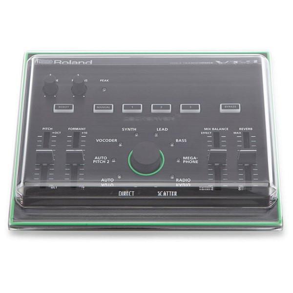 Decksaver cover for Roland Aira VT-3 vocal effect unit, clear protective plastic case with custom fit and durable construction.