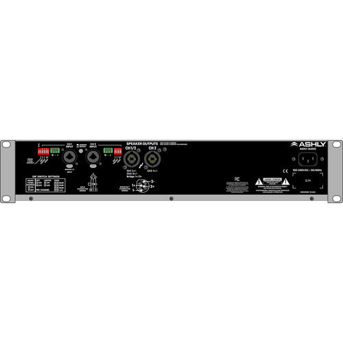 Ashly ECOTOUR-1000.2 Professional Touring Power Amplifier 2000W 
