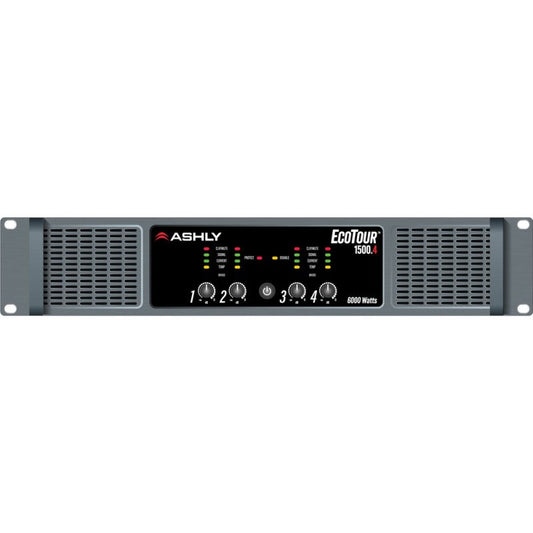 Ashly ECOTOUR-1500.4 High-Efficiency 4-Channel 6000W Touring Amplifier