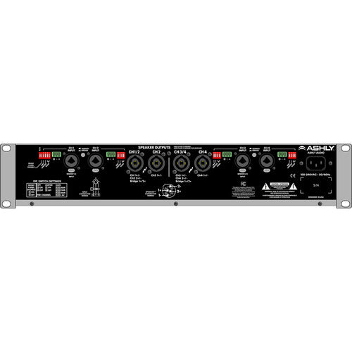 Ashly ECOTOUR-500.4 High-Efficiency 4-Channel 2000W Touring Amplifier 