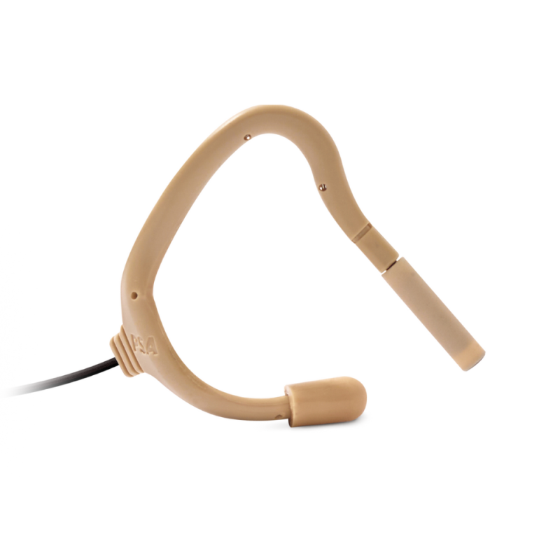 Point Source EO-7LH-TRS-BE Embrace Omnidirectional On-ear Lavalier Microphone For 2.4 GHz Wireless High Sensitivity, Beige 