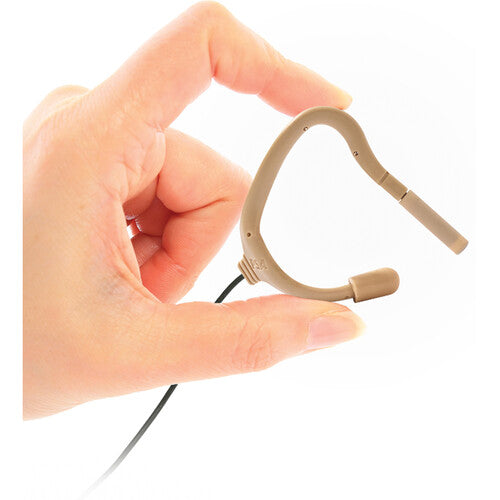 Point Source EO-7LH-TRS-BE Embrace Omnidirectional On-ear Lavalier Microphone For 2.4 GHz Wireless High Sensitivity, Beige 
