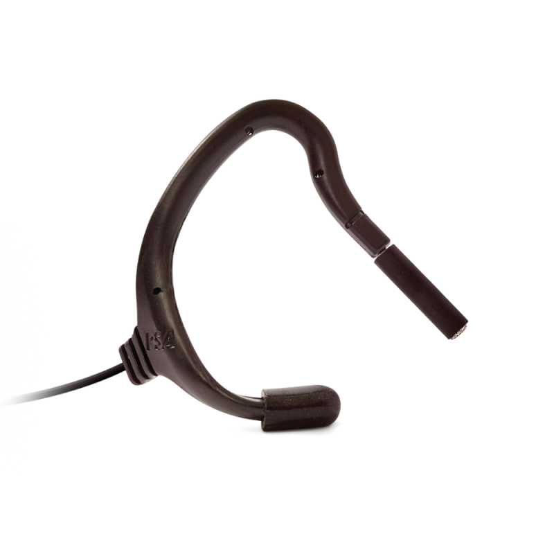 Point Source EO-7LH-TRS-BL Embrace Omnidirectional On-ear Lavalier Microphone For 2.4 GHz Wireless High Sensitivity, Black 