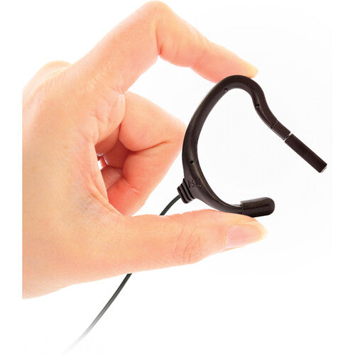 Point Source EO-7LH-TRS-BL Embrace Omnidirectional On-ear Lavalier Microphone For 2.4 GHz Wireless High Sensitivity, Black 