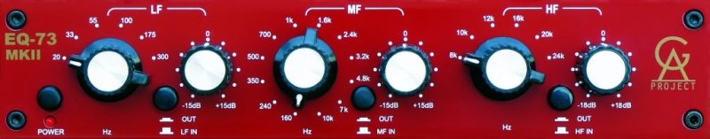 Golden Age Project EQ73MK2 1-channel 3-band EQ with Half-rack Chassis, Class A Signal Path, and Stepped Controls 