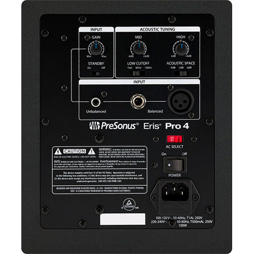 PreSonus Eris Pro 4 Powered 4.5" 80W High-Definition Coaxial Studio Monitor (Single) 