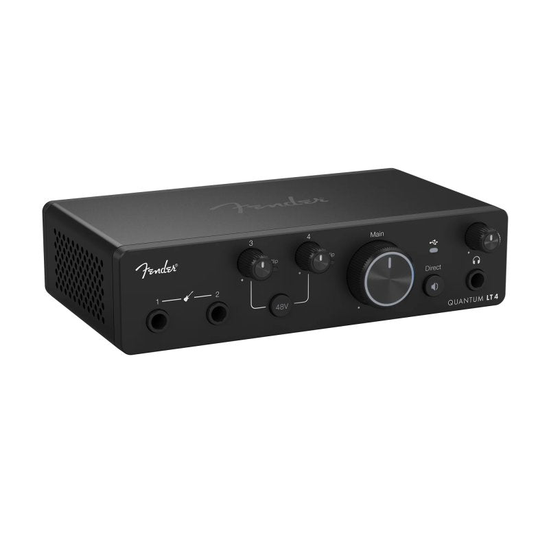 PreSonus Fender Studio USB-C audio interface with 4 inputs and 2 outputs, 24-bit/192kHz digital audio recording.