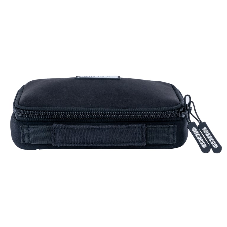 Reloop protective carrying bag for DVS interfaces, padded black bag with zipper and handle for secure transport of DJ equipment.