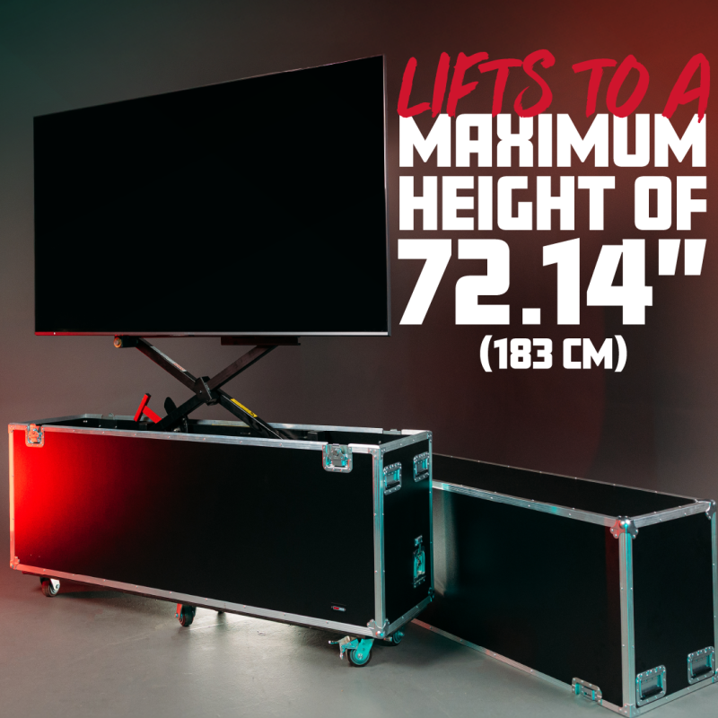 Gator G-EXPOP-LED-86 P Series ATA-Style Case with Piston Assisted Lift for 86″ Class LCD/LED Screens