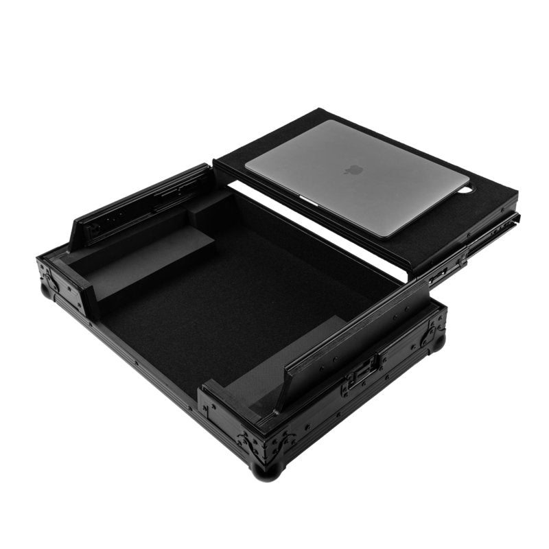 Gator G-ONYXUD-FLX4 ONYX Flight Case with Upper Deck for Pioneer DJ DDJ-FLX4 DJ Controller, Black on Black
