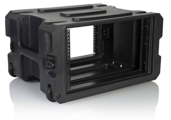 Gator G-PROR-6U-19 6U, 19" Deep Molded Audio Rack W/ Wheels 