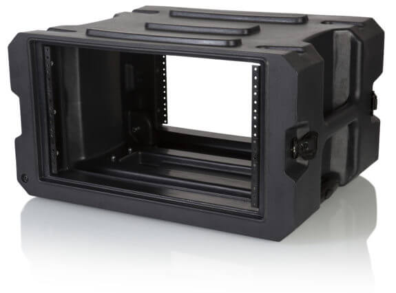 Gator G-PROR-6U-19 6U, 19" Deep Molded Audio Rack W/ Wheels 